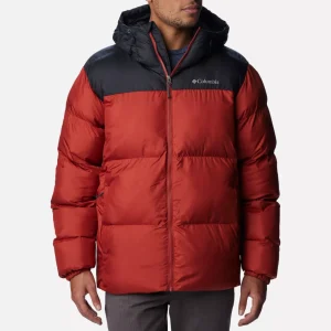 Chaqueta acolchada Columbia con capucha Puffect™ para hombre Color: Warp Red, Shark