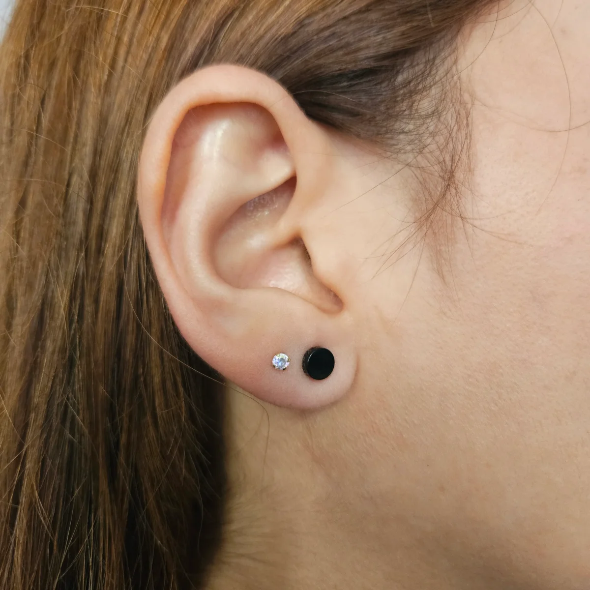 Aretes de tachuela de acero inoxidable - Imagen 3