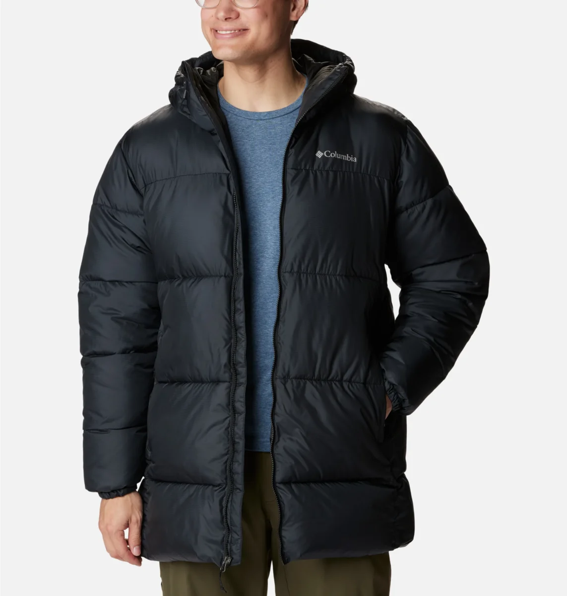 Parka acolchada Columbia Puffect™ para hombre Color: Black - Imagen 5