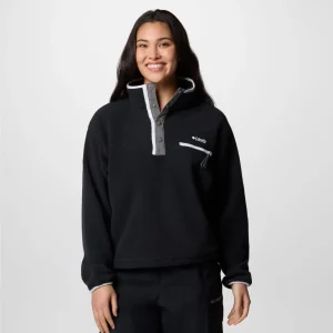 Forro polar sherpa corto con cierre medio Helvetia™ II para mujer Color: Black