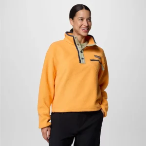 Forro polar sherpa corto con cierre medio Helvetia™ II para mujer Color: Summer Orange