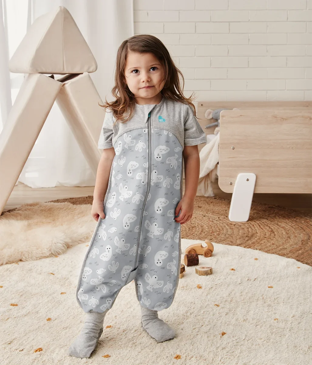 Pijama Manga Corta 1.5 TOG Algodón Orgánico Palomas Grises - Imagen 6