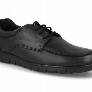 Zapato de piel para hombre modelo 2490 con cordones en color negro
