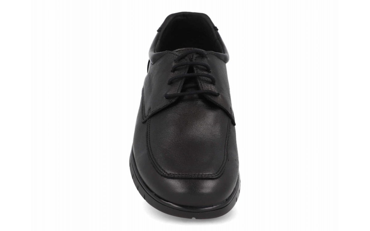 Zapato de piel para hombre modelo 2490 con cordones en color negro - Imagen 5