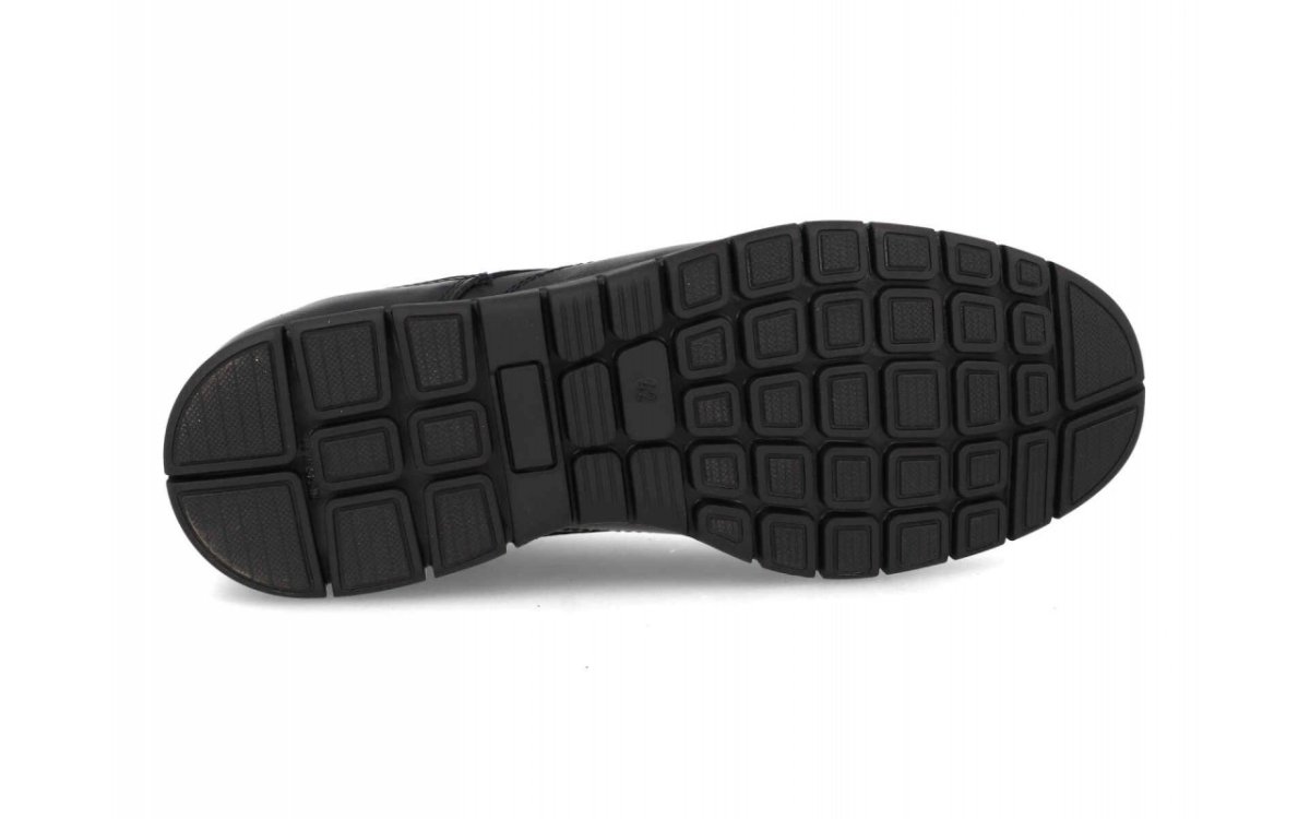 Zapato de piel para hombre modelo 2492 con cordones en colores negro y cuero - Imagen 3