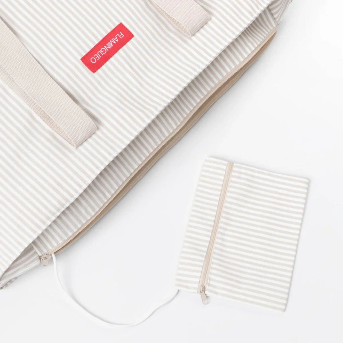 Bolsa de Playa Canvas con monedero BRUNY Beig-FLAMINGUEO - Imagen 5