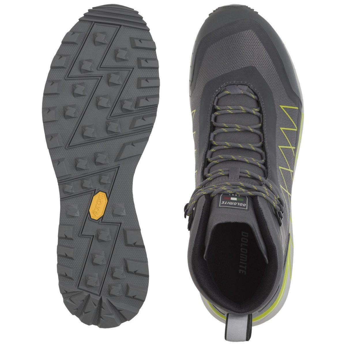 BOTAS CRODA NERA HI GTX Color Gunmetal Grey/lime Green - Imagen 6