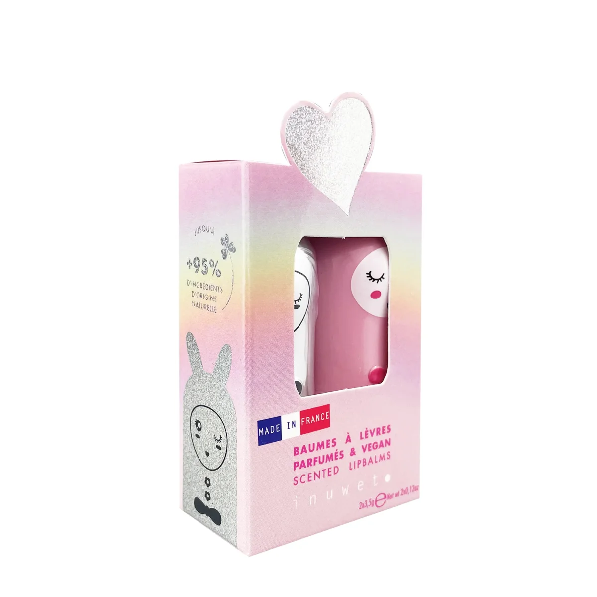 Pack de 2 Bálsamo Labiales Chloe (Fresa y Coco) - INUWET - Imagen 3