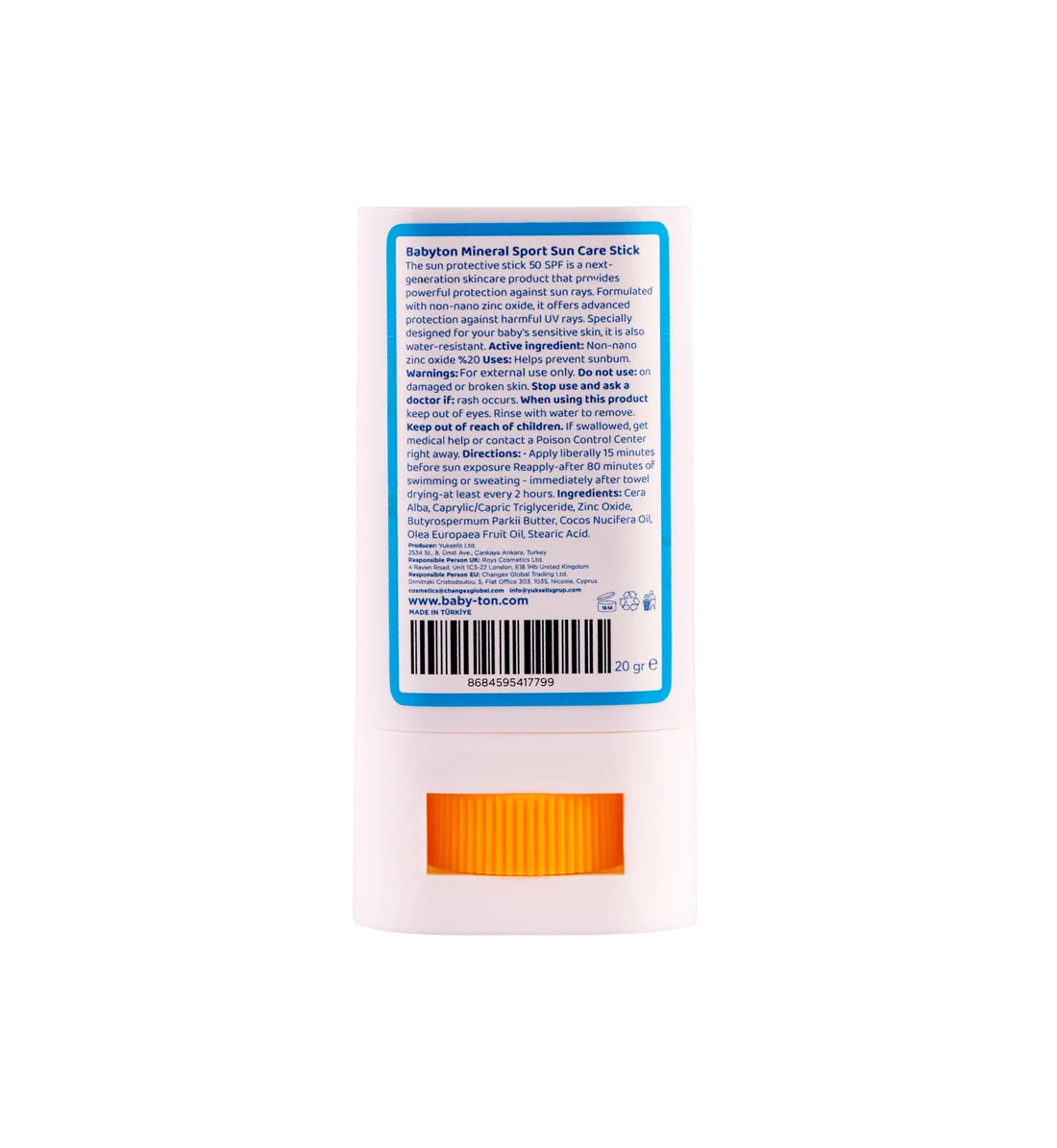 Protector solar natural en barra SPF50- BABYTON - Imagen 3