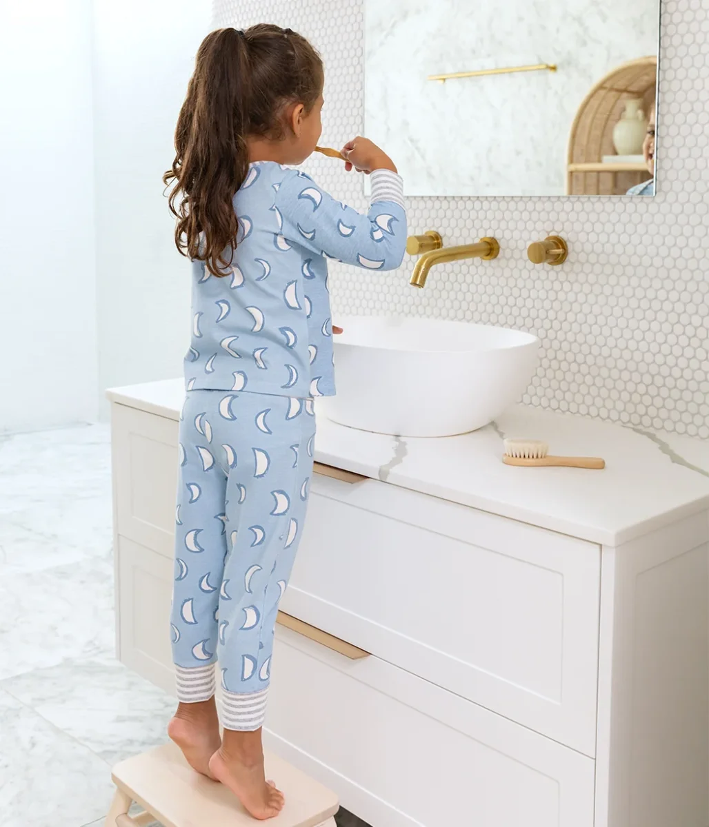 Conjunto de Pijama para Niños Manga Larga de Algodón Celeste Eclipse - Imagen 8