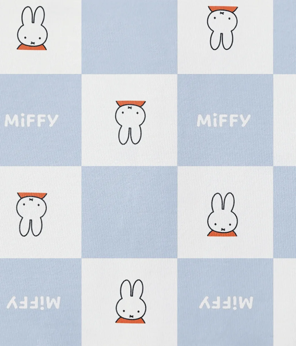 Pelele de algodón Azul Miffy a cuadros - Imagen 5