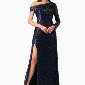 Vestido con abertura y una manga