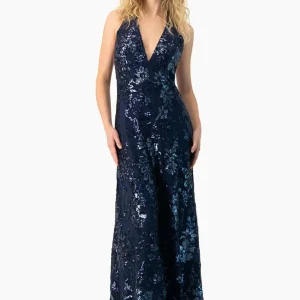 Vestido halter lentejuelas