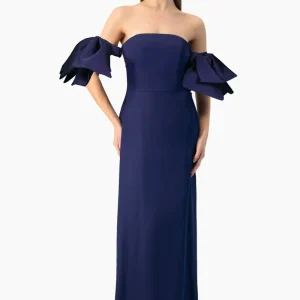 Vestido largo marino con tirantes