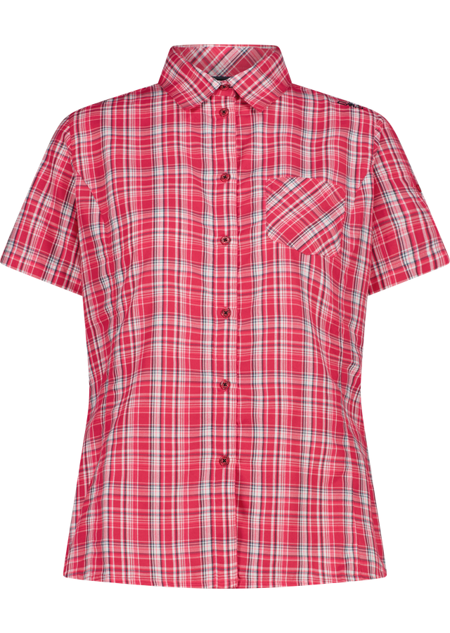 WOMAN TECH SHIRT BUTTON-UP COLOR MAGENTA