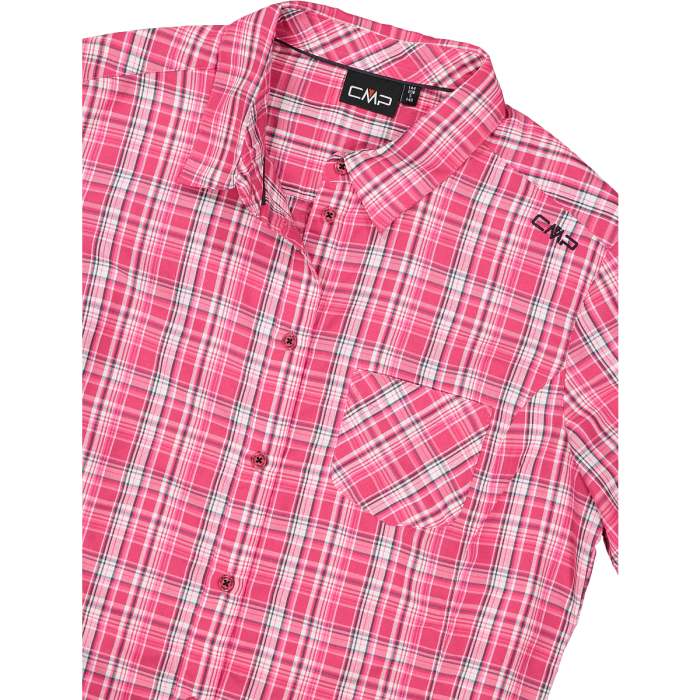 WOMAN TECH SHIRT BUTTON-UP COLOR MAGENTA - Imagen 4