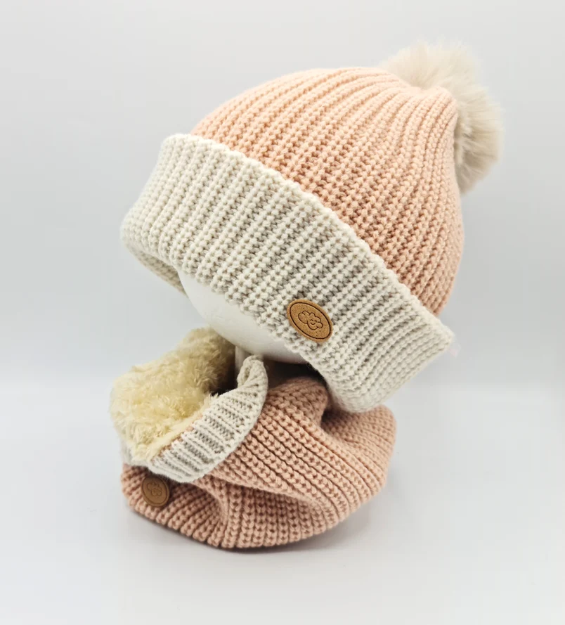Conjunto de gorro y cuello de canalé bicolor- Monnuage - Imagen 5