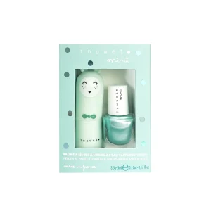 Pack bálsamo labial sabor Manzana y esmalte de uñas Turquesa- INUWET