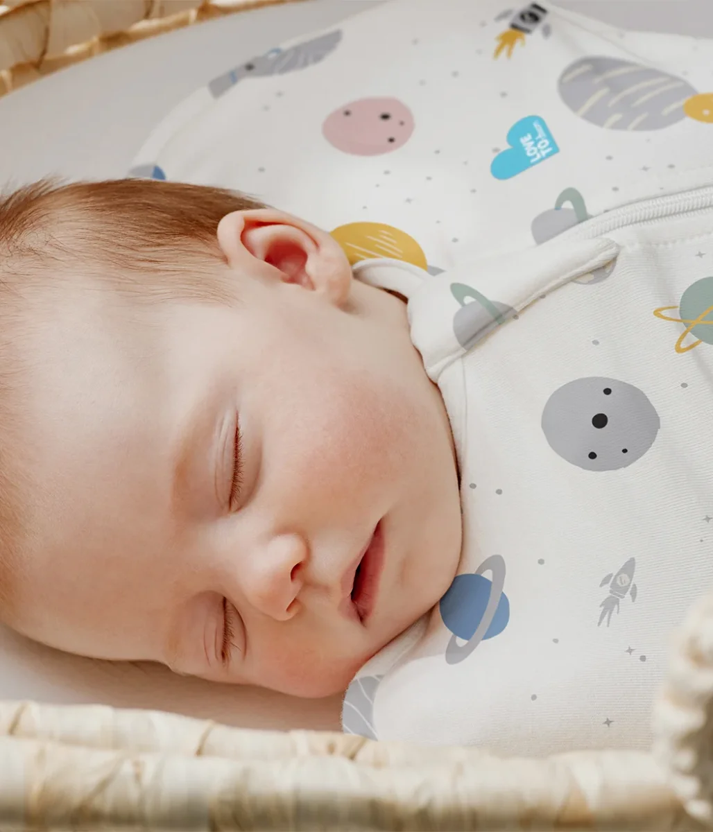 Swaddle Up™ 0.2 TOG Algodón Espacio blanco - Imagen 4