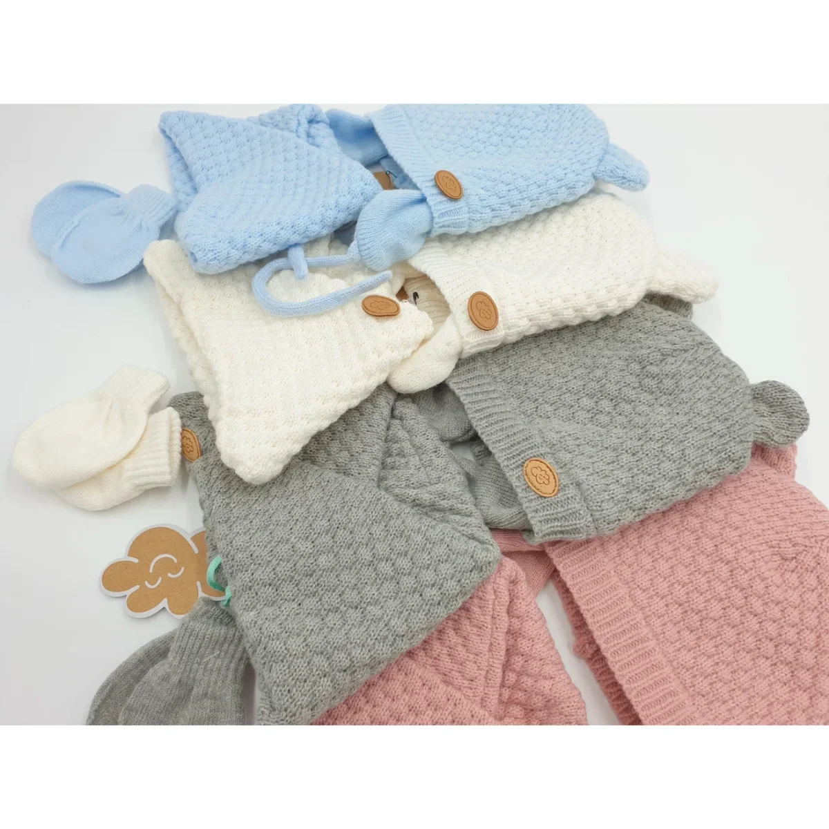 Conjunto de gorro, cuello cruzado y manoplas- Monnuage - Imagen 4