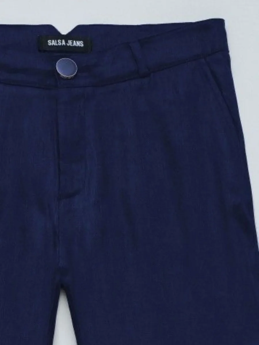 PANTALÓN CHINO DE LINO AZUL MARINO - Imagen 5