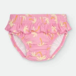 Culetin pañal Niña Rosa con Palmeras- WATERLEMON