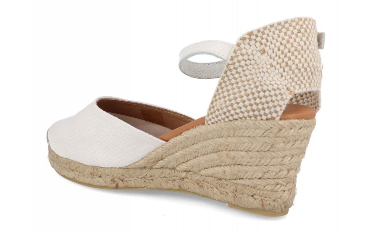 Sandalia de piel para mujer modelo 5011 con cuña de esparto y estilo artesanal - Imagen 5