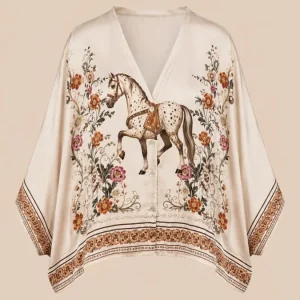 BLUSA ESTAMPADO CABALLO CRUDO