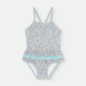 Bañador entero Flores Azules- WATERLEMON