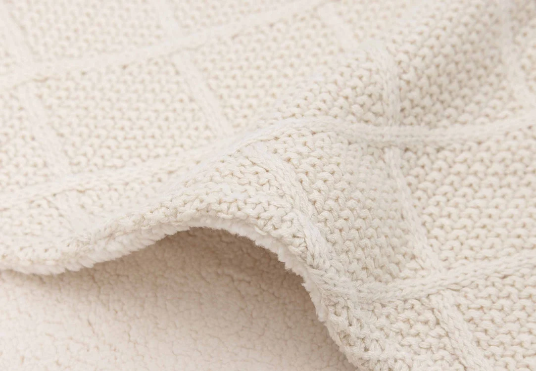 Manta cuna forro polar Check Knit- JOLLEIN - Imagen 4