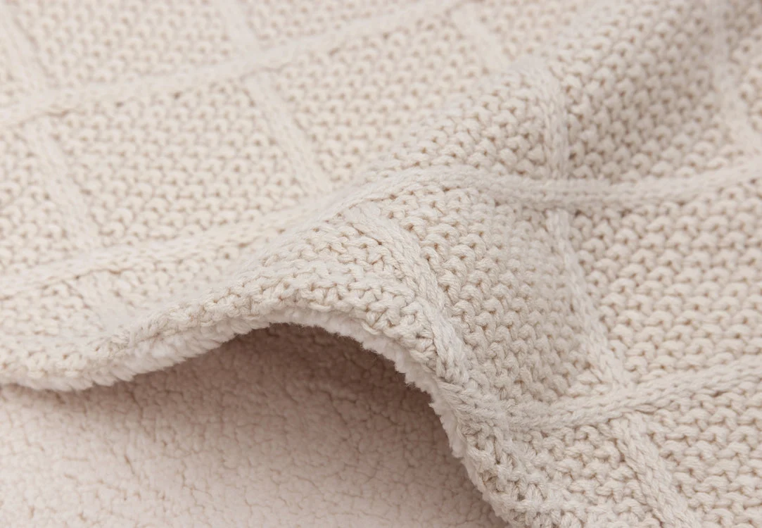 Manta cuna forro polar Check Knit- JOLLEIN - Imagen 5