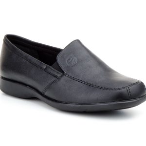 545 Mocasín para señora en piel de color negro ( hecho en España)