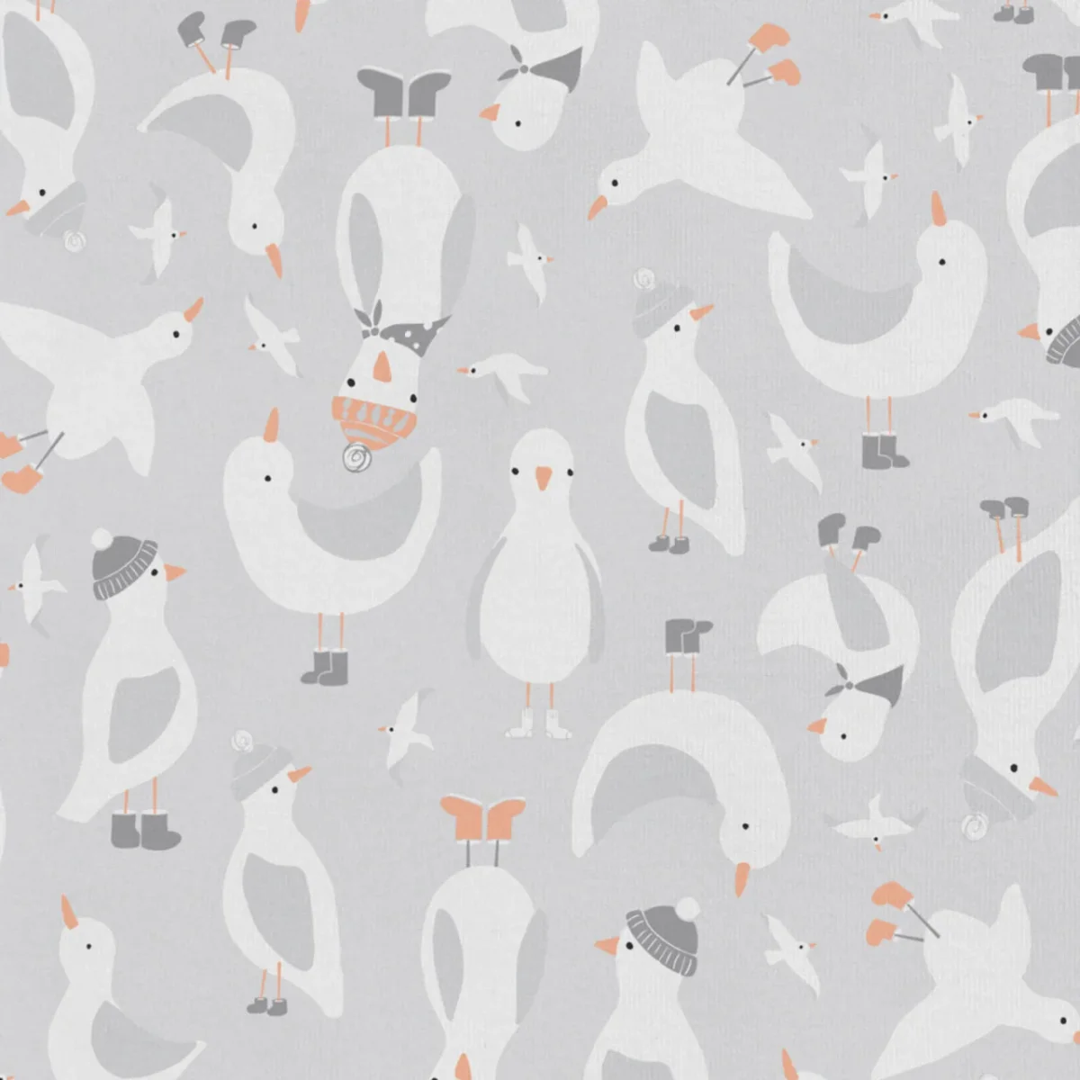 Saco de Dormir 0.2 TOG Algodón Orgánico Gris Gaviotas - Imagen 4
