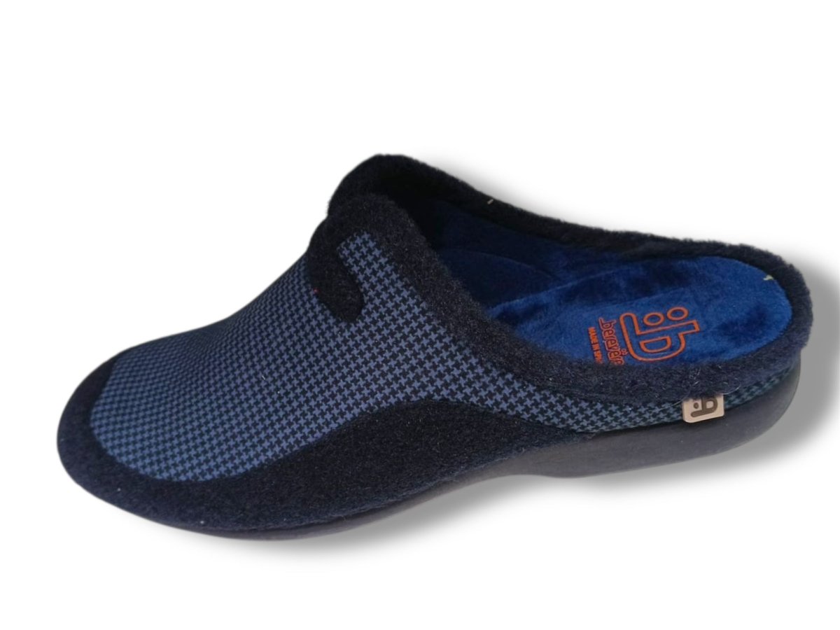 5604 Zapatilla para casa de caballero en suapel color azul, fabricada en España. - Imagen 2