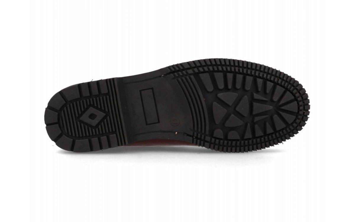 Náutico de piel para hombre modelo 5851 en color marrón con suela dentada - Imagen 3