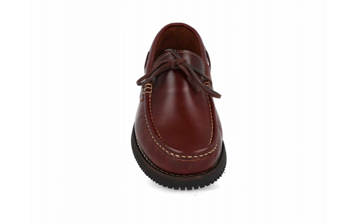 Náutico de piel para hombre modelo 5851 en color marrón con suela dentada - Imagen 4