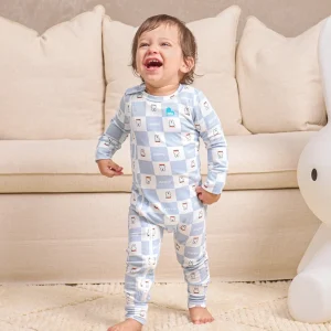 Pelele de algodón Azul Miffy a cuadros