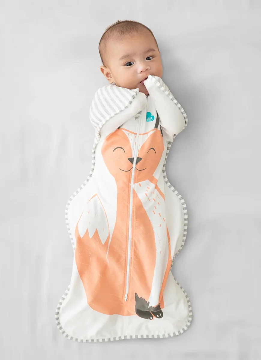Swaddle Up™ 1.0 TOG Algodón Naranja Lyric The Fox™ - Imagen 2