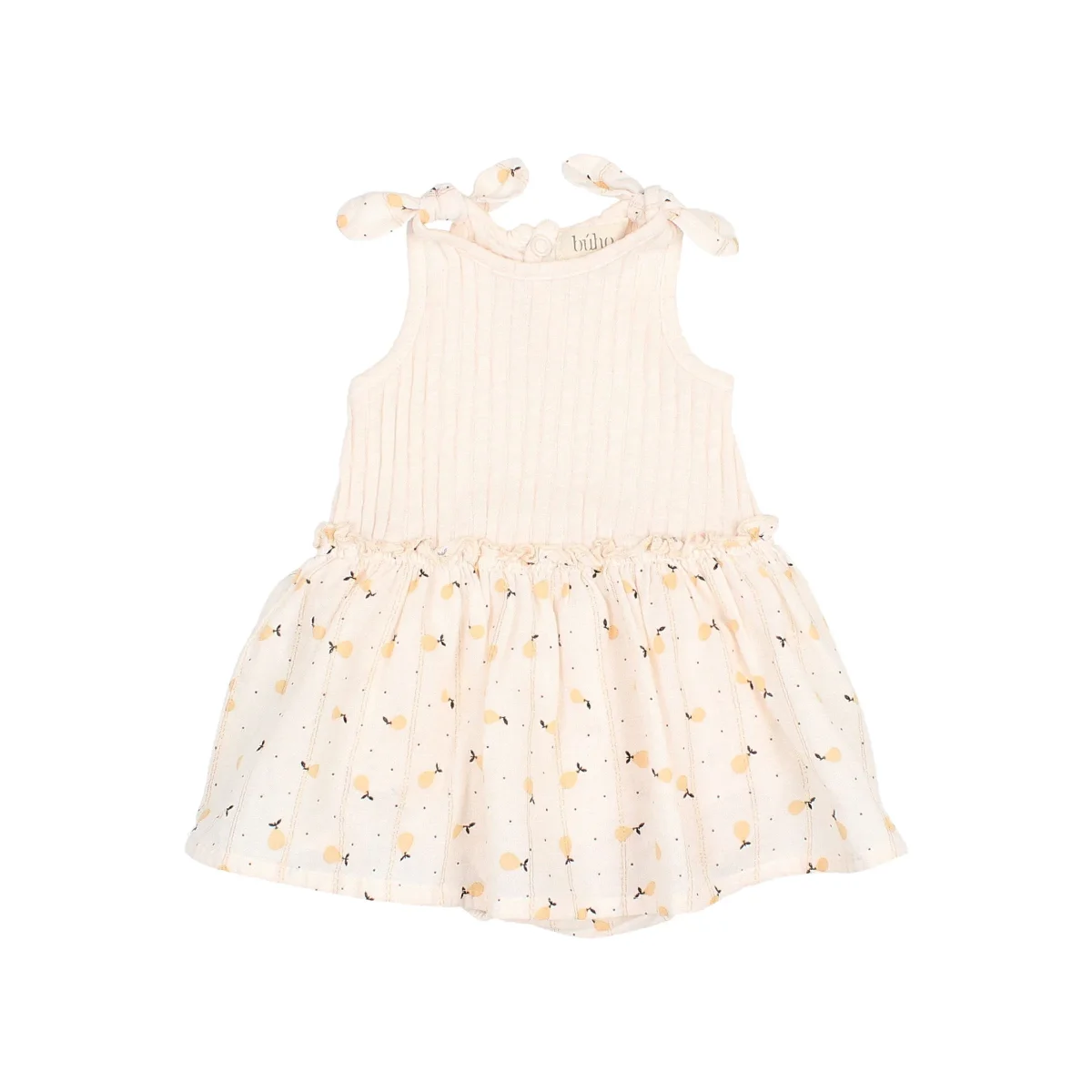 Vestido combinado con estampado de Peras- BÚHO - Imagen 2