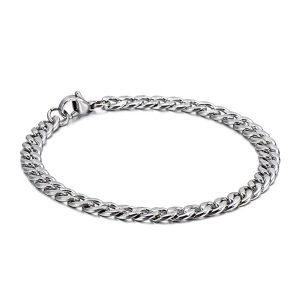 Pulsera de cadena de acero inoxidable 5mm