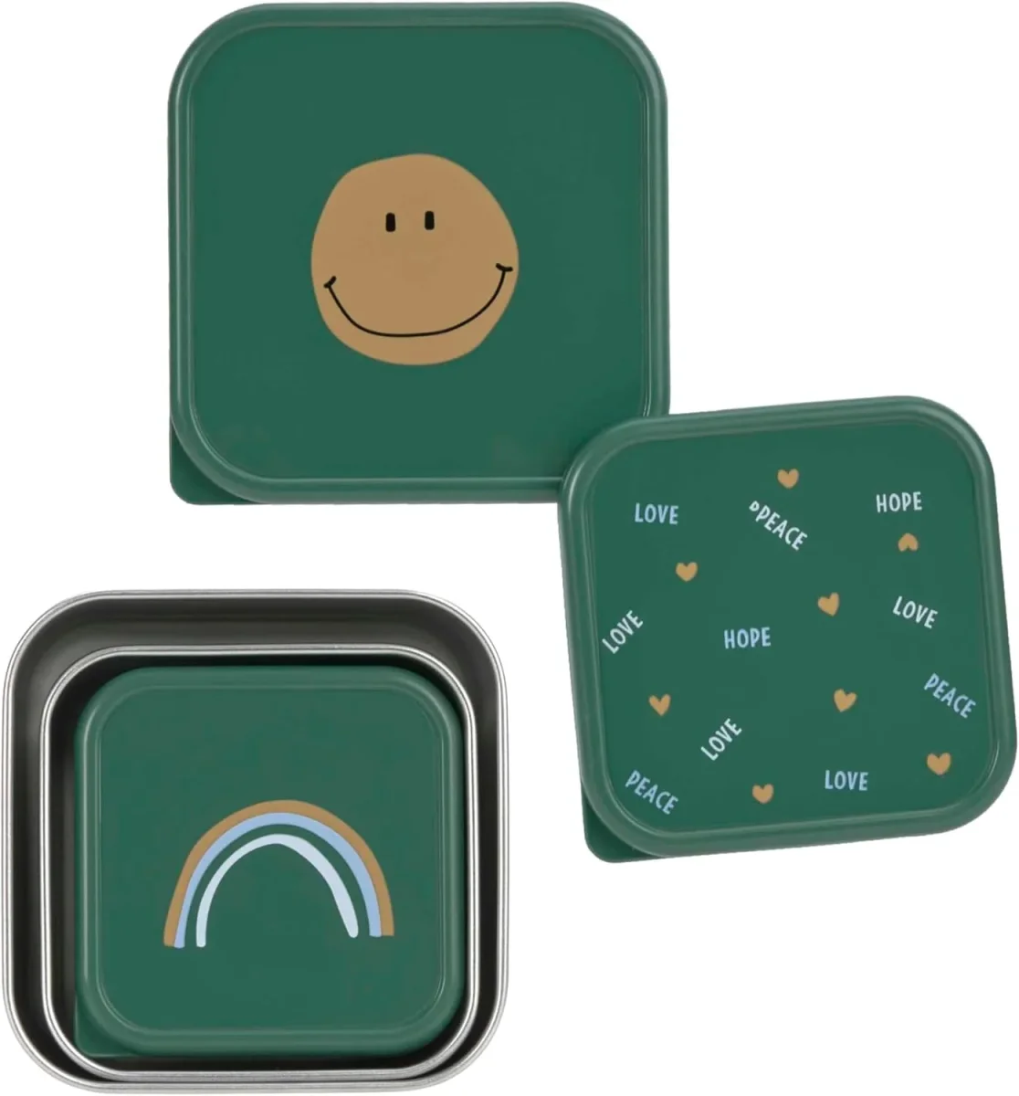 Fiambreras de acero inoxidable Smile set-LÄSSIG - Imagen 4
