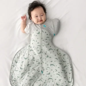 Swaddle Up™ Bolsa de transición Arnés de cadera 2.5 TOG Algodón Oliva Claro de luna