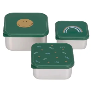Fiambreras de acero inoxidable Smile set-LÄSSIG