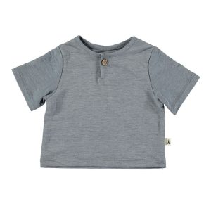 Camiseta botón a contraste- PETIT INDI