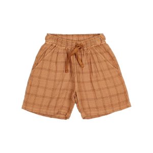 Pantalón corto de muselina cuadros - BÚHO