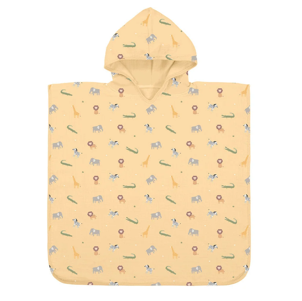 Poncho con Capucha Fauna Amarillo- MONËKA - Imagen 2