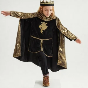 Disfraz de Capa de  Caballero Medieval Dorado- GREAT PRETENDERS
