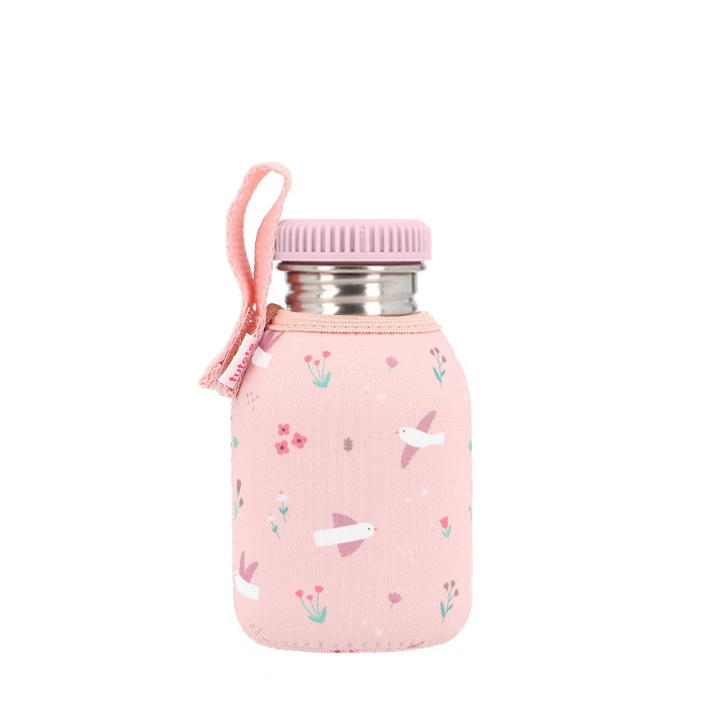 Botella de Acero con Funda 350ml Pajaritos en Flor -TUTETE - Imagen 2