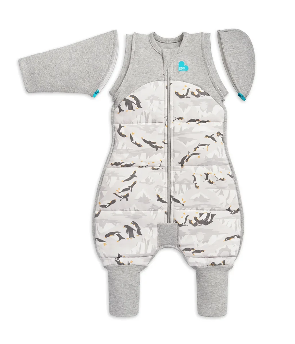 Swaddle Up™ Traje de transición 3.5 TOG Algodón Gris Penguin Parade - Imagen 3