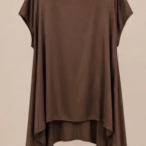 BLUSA CUELLO ESPALDA V MARRÓN